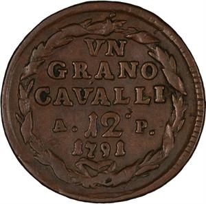 Naples / One Grano 1791 - reverse photo