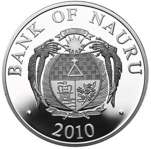 Nauru / Ten Dollars 2010 High-Speed Steam Locomotive - obverse photo