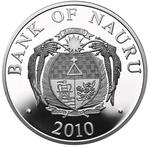 Ten Dollars 2010 High-Speed Steam Locomotive: Photo Coin, Nauru, Ten Dollars 2010 High-Speed Steam Locomotive / thumbnail
