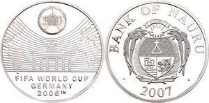 Nauru / Silver Ounce 2007 FIFA World Cup - reverse photo