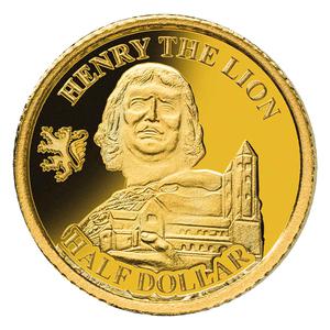 Nauru / Gold Half Gram 2018 Henry the Lion - reverse photo