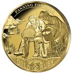 One Dollar 2017 Australia’s Gold Rush: Photo Gold Rush 2017 $1 Panning for Gold Gold-plated Proof Coin / thumbnail