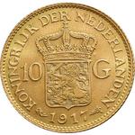 Ten Gulden 1917: Photo Coin, Netherlands, Ten Gulden 1917 / thumbnail