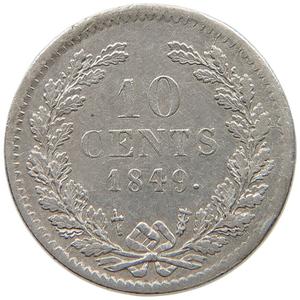 Netherlands / Ten Cents 1849 - reverse photo