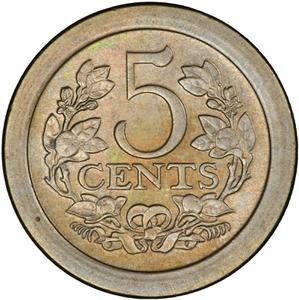 Netherlands / Five Cents 1907 - reverse photo