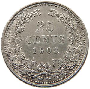 Netherlands / Twenty-five Cents 1903 - reverse photo