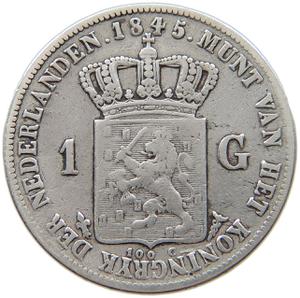 Netherlands / One Gulden 1845 - reverse photo