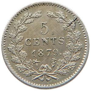Netherlands / Five Cents 1879 - reverse photo