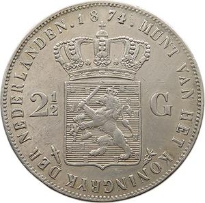 Netherlands / Two and a Half Gulden 1874 - reverse photo