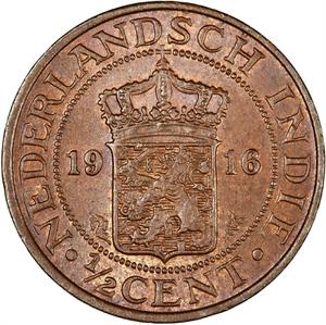 Netherlands East Indies / Half Cent 1916 - obverse photo