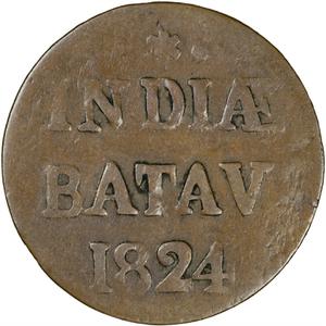 Netherlands East Indies / Half Stuiver 1824 - reverse photo