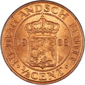 Netherlands East Indies / Half Cent 1933 - obverse photo