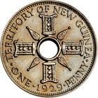 Penny (CuproNickel): Photo New Guinea 1929 penny