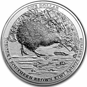 New Zealand / Silver Ounce 2023 Tokoeka Kiwi - reverse photo