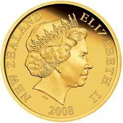 New Zealand / Gold Quarter Ounce 2008 Sir Edmund Hillary - obverse photo