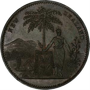 New Zealand / Penny Token Brinsmead Pianos - obverse photo