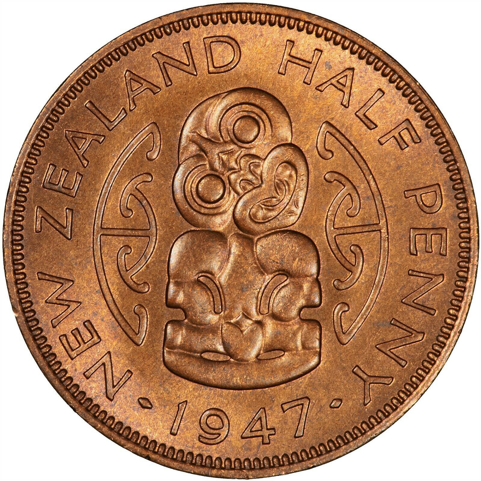 Halfpenny 1947 Coin From New Zealand Online Coin Club