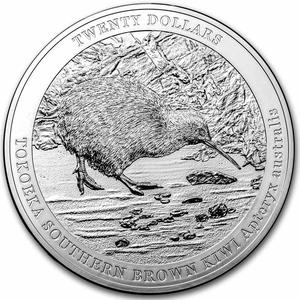New Zealand / Silver Kilo 2023 Tokoeka Kiwi - reverse photo
