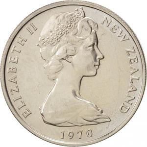 New Zealand / Ten Cents 1970 - obverse photo