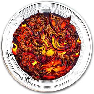 New Zealand / Silver Ounce 2024 Cave Taniwha, Proof - reverse photo