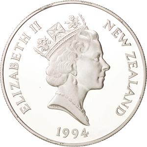 New Zealand / Five Dollars 1994 Winter Olympics - reverse photo
