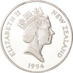Five Dollars 1994 Winter Olympics: Photo Coin, New Zealand, Five Dollars 1994 Winter Olympics / thumbnail