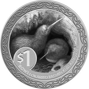 New Zealand / Silver Ounce 2025 Rowi Kiwi - reverse photo