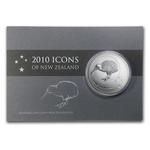 Silver Ounce 2010 Kiwi: Photo 2010 New Zealand 1 oz Silver $1 Kiwi Specimen / thumbnail