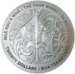 New Zealand / Silver Kilo 2022 Four Winds - Te Hau Raki - reverse photo