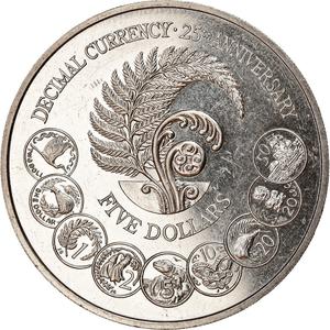 New Zealand / Five Dollars 1992 Decimal Currency - obverse photo