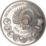 Five Dollars 1992 Decimal Currency: Photo Coin, New Zealand, Five Dollars 1992 Decimal Currency / thumbnail