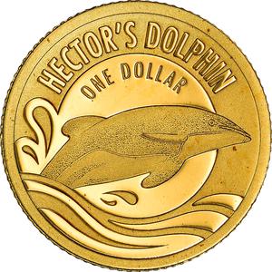 New Zealand / Gold Half Gram 2016 Hector's Dolphin - reverse photo