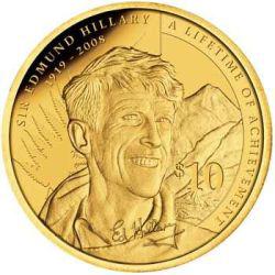 New Zealand / Gold Quarter Ounce 2008 Sir Edmund Hillary - reverse photo