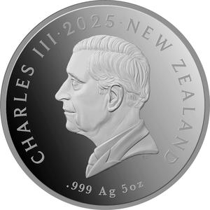 New Zealand / Silver Five Ounces 2025 Rowi Kiwi - obverse photo