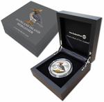 Silver Two Ounces 2021 Auckland Island Merganser: Photo 2021 New Zealand Annual Coin - Auckland Island Merganser Silver Proof Coin / thumbnail