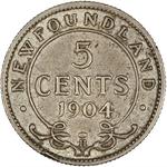 Five Cents 1904: Photo Coin, Newfoundland, Five Cents 1904 / thumbnail