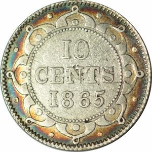 Newfoundland / Ten Cents 1865 - reverse photo