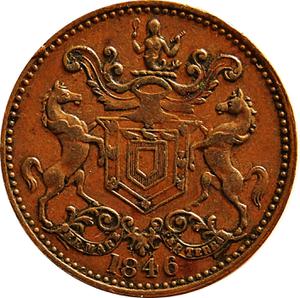 Newfoundland / Halfpenny Token 1846 Rutherford Brothers - obverse photo
