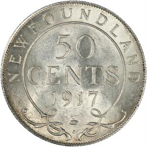 Newfoundland / Fifty Cents 1917 - reverse photo