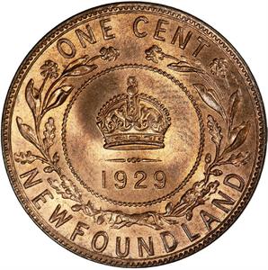 Newfoundland / One Cent 1929 - reverse photo