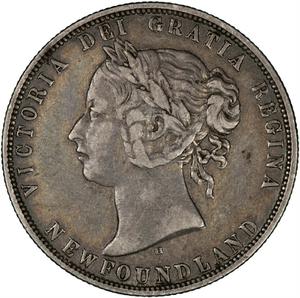 Newfoundland / Fifty Cents 1872 - obverse photo