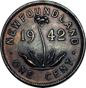 Newfoundland / One Cent 1942 - reverse photo