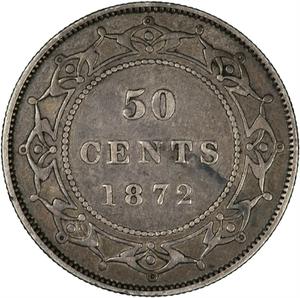 Newfoundland / Fifty Cents 1872 - reverse photo