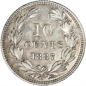 Nicaragua / Ten Centavos 1887 - reverse photo