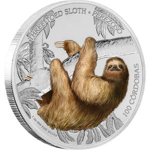 Nicaragua / Silver Ounce 2018 Sloth - reverse photo