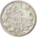 Twenty Centavos 1887: Photo Coin, Nicaragua, Twenty Centavos 1887 / thumbnail