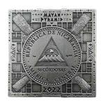 Silver Five Ounces 2022 Mayan Pyramid: Photo Coin, Nicaragua, Silver Five Ounces 2022 Mayan Pyramid / thumbnail