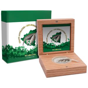 Nicaragua / Silver Ounce 2018 Giant Anteater - obverse photo
