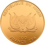 Niger / One Hundred Francs 2012 The Mecca Compass / Gold-plated Copper - obverse photo