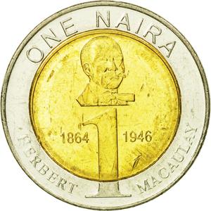 Nigeria / One Naira 2006 - reverse photo